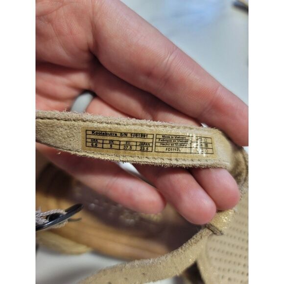 Womens Koolaburra by Ugg beige wedge sandals - Picture 4 of 6